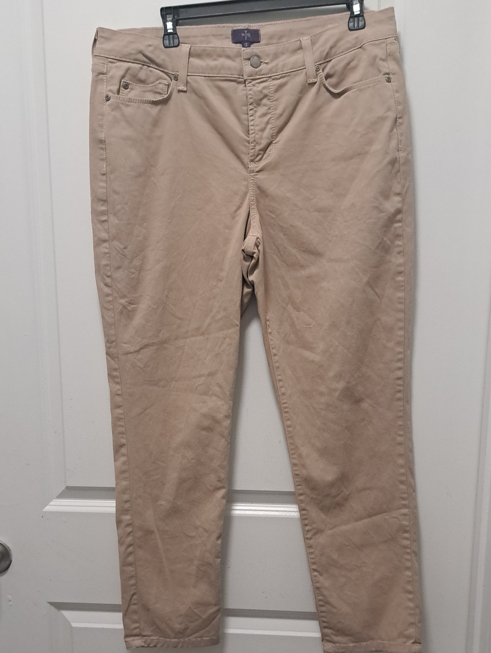 NYDJ Straight Leg Jeans in Khaki Size 12
